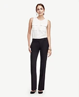 Ann Taylor The Petite Straight Pant Seasonless Stretch - Curvy Fit Core Black Women's