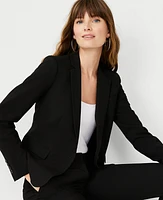 Ann Taylor The Petite One-Button Blazer Seasonless Stretch 00 Women's