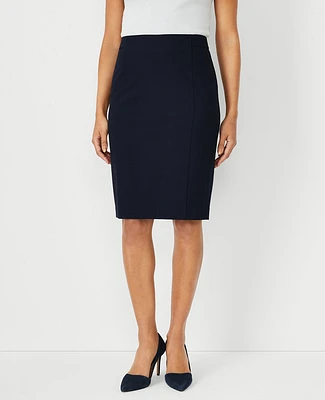 Ann Taylor The Seamed Pencil Skirt Seasonless Stretch Perfect Navy Women's