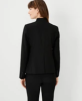 Ann Taylor The Cutaway Blazer Bi-Stretch Black Women's