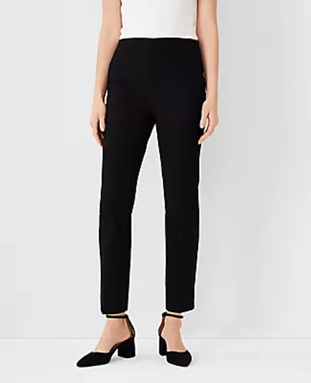 Lands' End Women's High Rise Bi Stretch Pintuck Pencil Ankle Pants