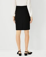 Ann Taylor Seamed Pencil Skirt Bi-Stretch Black Women's