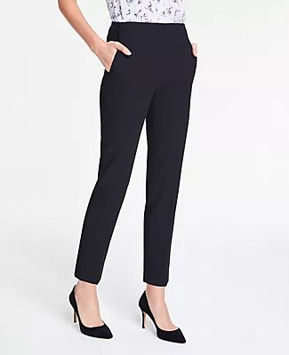 Ann Taylor The Petite High Rise Side-Zip Ankle Pant Bi-Stretch