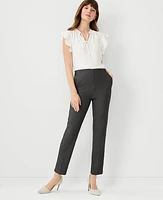 Ann Taylor The Side Zip Ankle Pant Bi-Stretch Dark Grey Women's