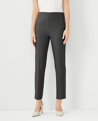 Ann Taylor The Side Zip Ankle Pant Bi-Stretch Dark Grey Women's