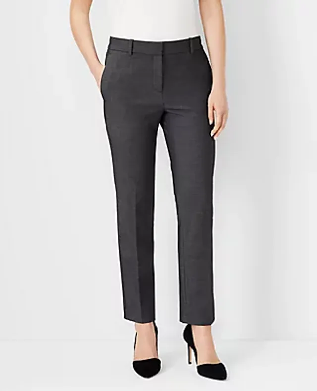 Curvy Tab Waist Flare Pants in Melange Bi-Stretch