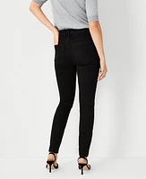 Ann Taylor Mid Rise Skinny Jeans Jet Black Wash