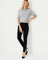 Ann Taylor Tall Mid Rise Skinny Jeans Jet Black Wash Women's