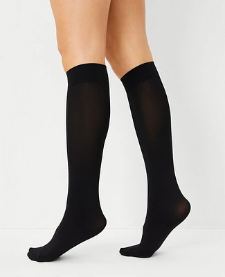 Ann Taylor Perfect Sheer Knee Highs Black Women's