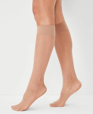 Ann Taylor Perfect Sheer Knee Highs Natural Women's