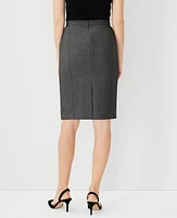 Ann Taylor The Petite Pencil Skirt Bi-Stretch Dark Grey Women's