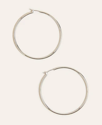 Ann Taylor Essential Hoop Earrings Silver Women's