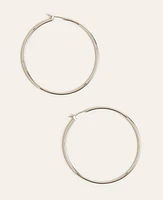 Ann Taylor Essential Hoop Earrings Silver Women's