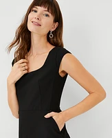 Ann Taylor The Scoop Neck Dress Bi-Stretch Black Women's