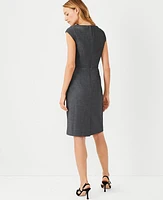 Ann Taylor The Scoop Neck Dress Bi-Stretch Dark Grey Women's