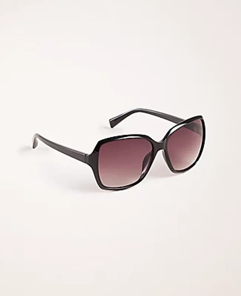 Ann Taylor Women's Beveled Edge Round Sunglasses