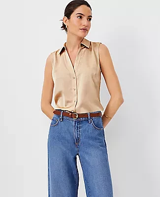 Ann Taylor Sleeveless Essential Shirt