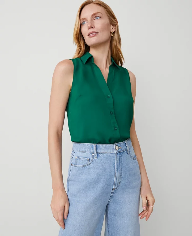 Ann Taylor Sleeveless Essential Shirt Women's