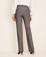 Ann Taylor The Petite Side Zip Straight Pant Bi-Stretch Dark Grey Women's