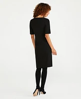 Ann Taylor The Square Neck Sheath Dress Seasonless Stretch Women's