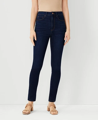 Ann Taylor Petite Sculpting Pocket Highest Rise Skinny Jeans Classic Dark Indigo Wash Women's