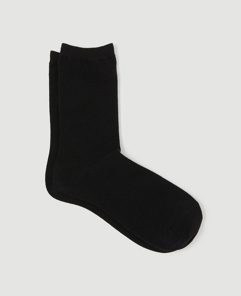 Ann Taylor Trouser Socks Black Women's