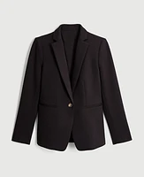 Ann Taylor The One-Button Blazer Double Knit Black Women's