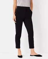 Ann Taylor The Petite Pintucked Ankle Pant Double Knit