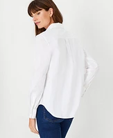 Ann Taylor Relaxed Perfect Shirt White Women's