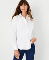 Ann Taylor Relaxed Perfect Shirt White Women's