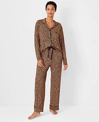Ann Taylor Leopard Print Pajama Set