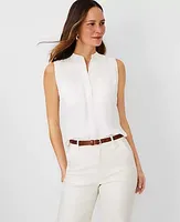 Ann Taylor Sleeveless Camp Shirt