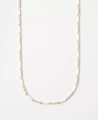 Ann Taylor Enamel Box Chain Necklace