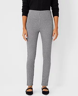 Ann Taylor The Petite Houndstooth Side Zip Legging