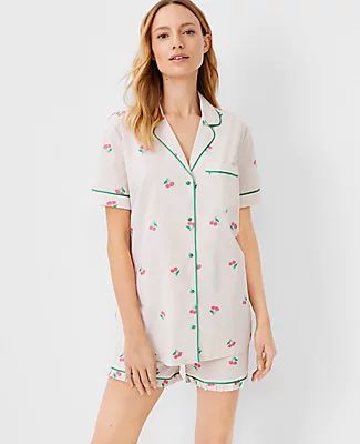 Ann Taylor Cherry Clip Pajama Set