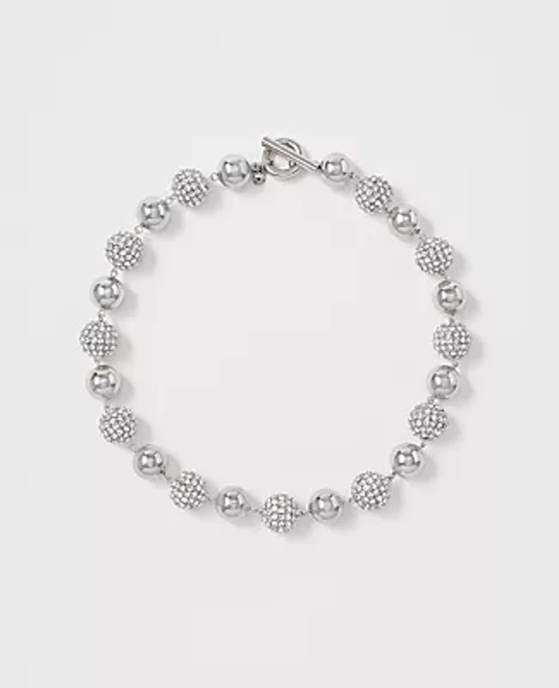 Ann Taylor Pave Ball Necklace