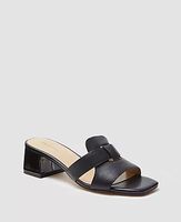 Ann Taylor Leather Strappy Block Heel Sandals