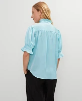 Ann Taylor Ruffle Collar Shirt Women's