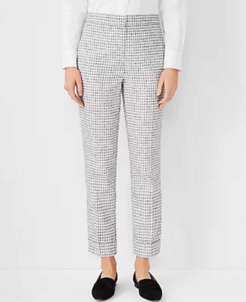 Ann Taylor The Petite Houndstooth High Waist Ankle Pant