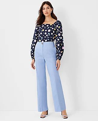 Ann Taylor The Petite Seamed Pant in Linen Blend