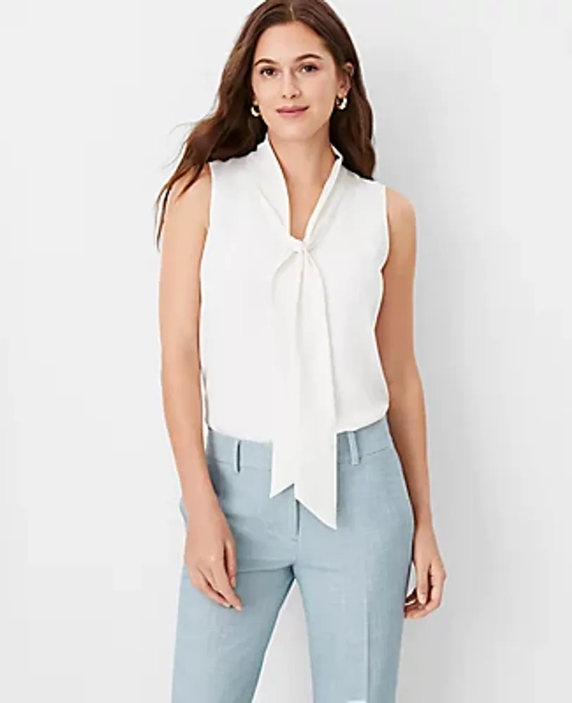 Ann Taylor Petite Bow Neck Shell Top
