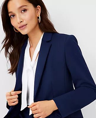 Ann Taylor The Notched Two Button Blazer Double Knit