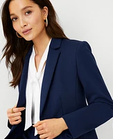 Ann Taylor The Notched Two Button Blazer Double Knit Pure Sapphire Women's