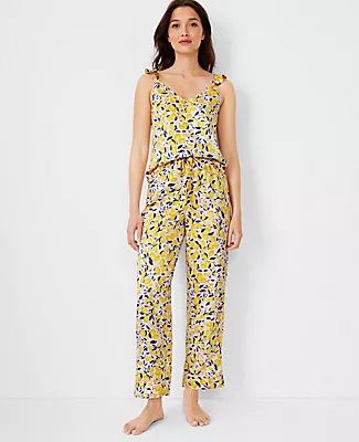 Ann Taylor Lemon Blossom Pajama Set