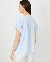 Ann Taylor Drop Shoulder Popover Top Women's