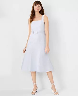 Ann Taylor Belted Flare Dress