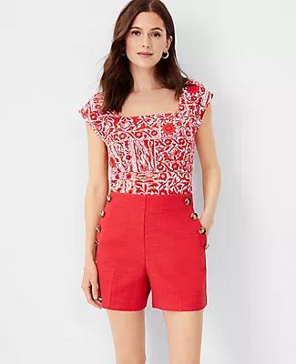 Ann Taylor The Petite Sailor Short with Piping