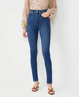 Ann Taylor Sculpting Pocket Highest Rise Skinny Jeans Classic Mid Wash Women's