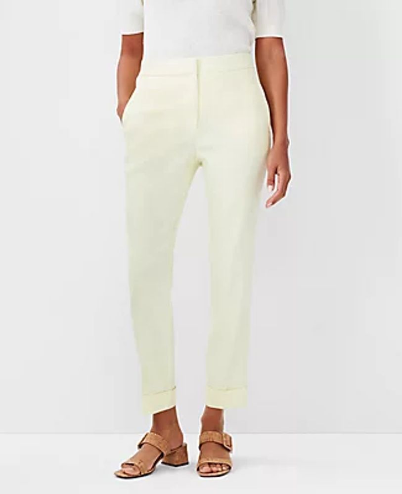 Ann Taylor The Petite High Waist Ankle Pant in Linen Blend - Curvy Fit