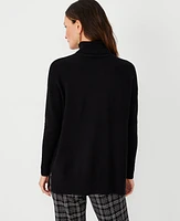 Ann Taylor Turtleneck Tunic Sweater Black Women's